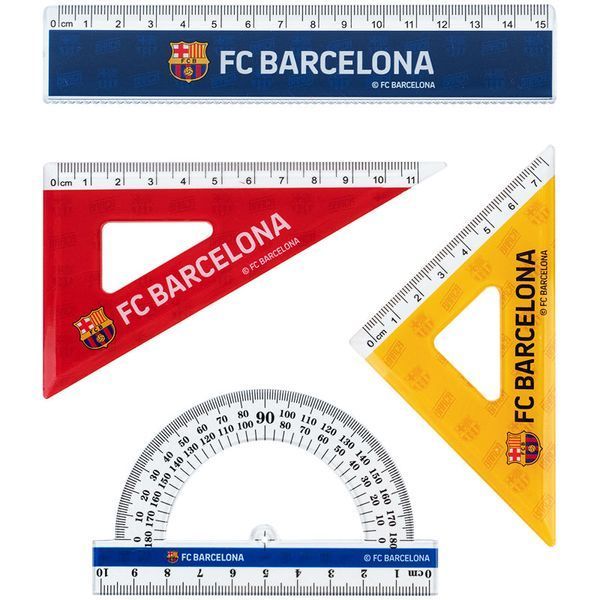 Набір: лінійка 15 см, 2 косинця, транспортир Kite FC Barcelona BC25-282 BC25-282 фото