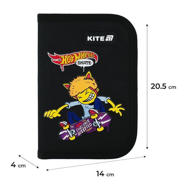 Пенал без наповнення Kite Hot Wheels Skate HW25-622-2, 1 відділення, 2 відворот HW25-622-2 фото