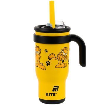 Термокружка з трубочкою Kite Garfield GF25-1266, 530мл GF25-1266 фото