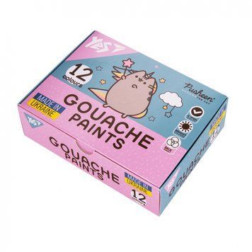 Фарби гуашеві Yes Pusheen 12 кольорів по 20 мл 230402 230402 фото
