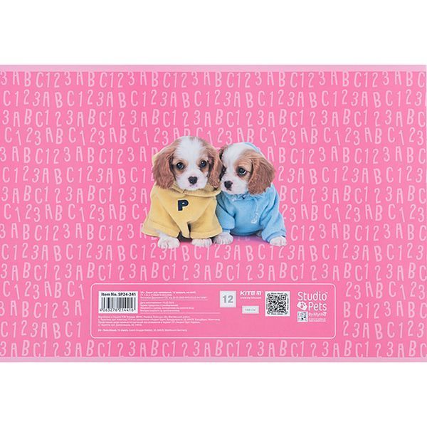 Альбом для малювання Kite Studio Pets SP24-241, 12 аркушів SP24-241 фото