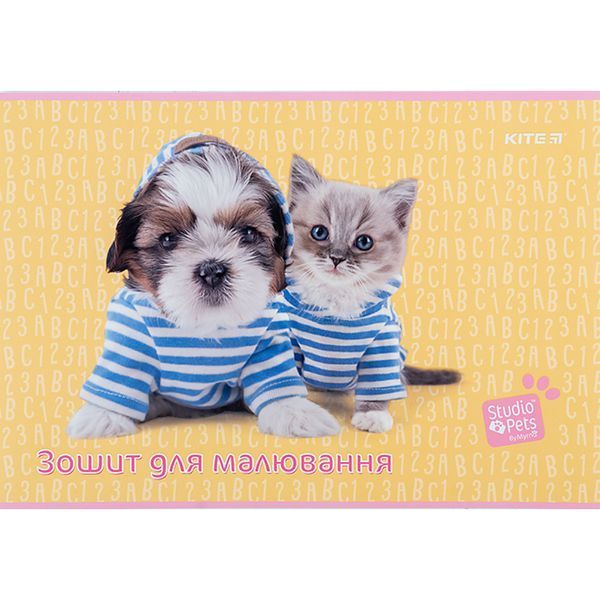 Альбом для малювання Kite Studio Pets SP24-241, 12 аркушів SP24-241 фото