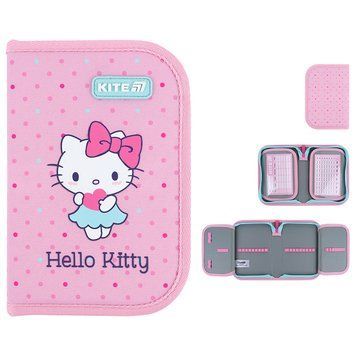 Пенал без наповнення Kite Hello Kitty HK26-622, 1 відділення, 2 відвороти HK26-622 фото