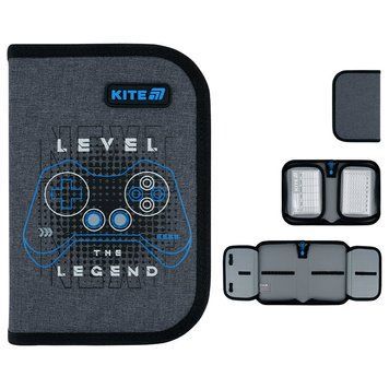 Пенал без наповнення Kite Level UP K26-622-6, 1 відділення, 2 відвороти K26-622-6 фото