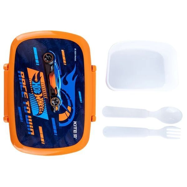 Набір Kite Hot Wheels (текстильна сумка, термос, пляшка, ланчбокс, підставка для книг) Hotwheelsset фото