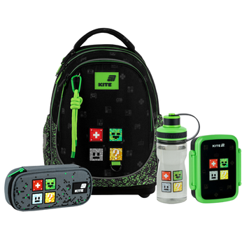 Шкільний набір Kite Pixel (рюкзак, пенал, ланчбокс, пляшка) 115-130 см, SET_K26-724S-4 (4) SET_K26-724S-4 (4) фото