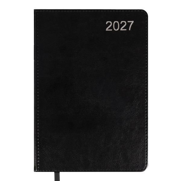 Щоденник діловий Leo Planner City A5 датований 2027 твердий чорний 368 сторінок 252754 252754 фото