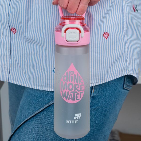 Пляшечка для води Kite, 760 мл, K25-1214-3 сіро-рожева K25-1214-3 фото