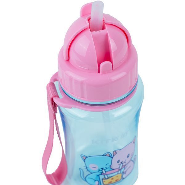 Пляшечка для води Kite Cats K23-399-1, 350 мл, блакитна K23-399-1 фото