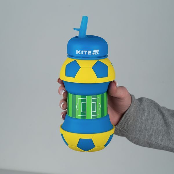 Силіконова пляшка для води Kite K26-1272-2, 550 мл, синьо-жовта K26-1272-2 фото