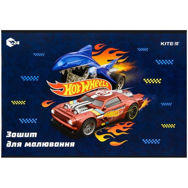 Альбом для малювання Kite Hot Wheels HW22-242, 24 аркуша HW22-242 фото
