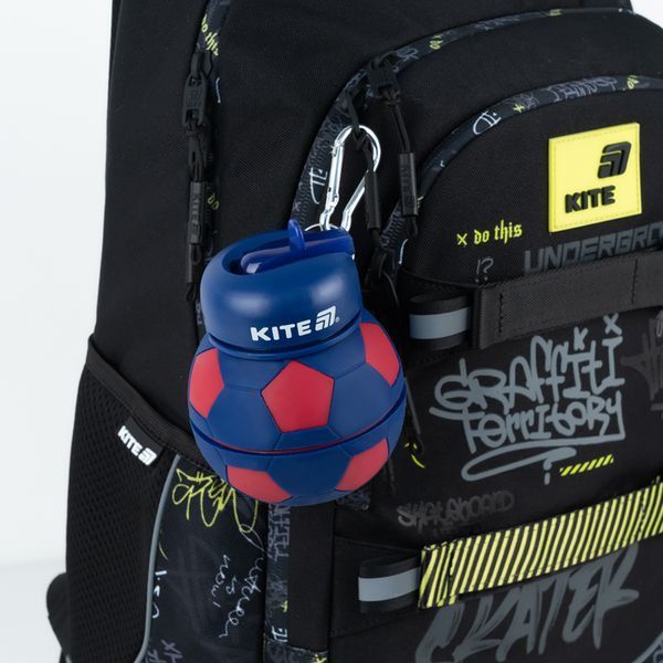 Силіконова пляшка для води Kite K26-1272-3, 550 мл, червоно-синя K26-1272-3 фото