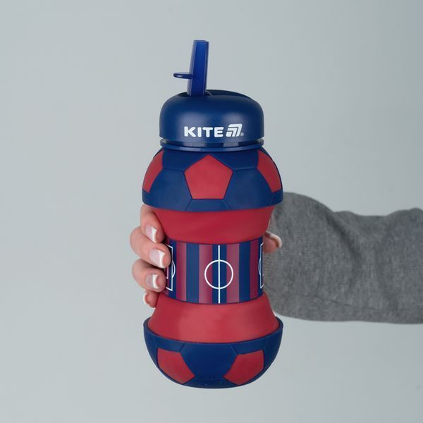 Силіконова пляшка для води Kite K26-1272-3, 550 мл, червоно-синя K26-1272-3 фото