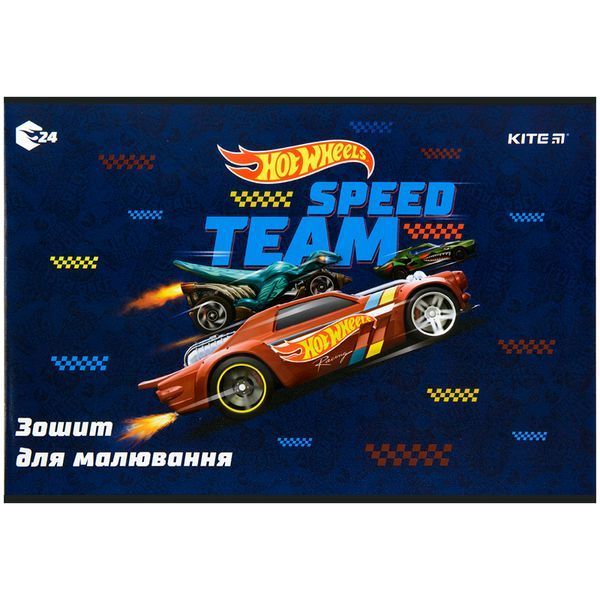 Альбом для малювання Kite Hot Wheels HW22-242, 24 аркуша HW22-242 фото