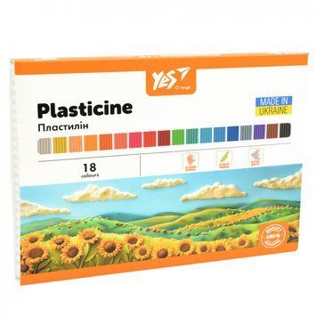 Пластилін Yes Orange Line 18 кольорів 360 г 540691 540691 фото