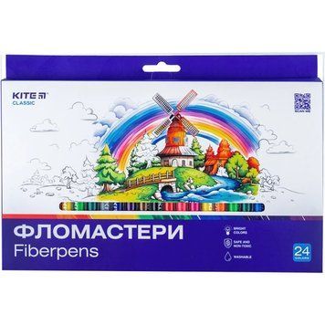 Фломастери Kite Classic 24 кольори K-456 K-456 фото