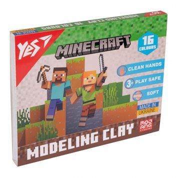 Пластилін Yes Minecraft 16 кольорів 320 г 540674 540674 фото