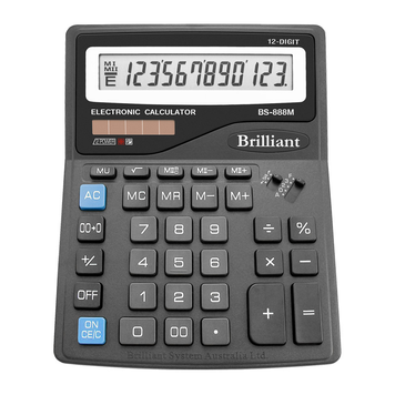 Калькулятор Brilliant BS-888M 12-розрядний, 2-живлення BS-888M фото