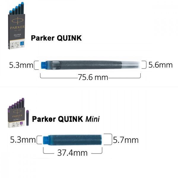 Картриджі Parker Quink сині великі (5 штук) 11 410BLU 11 410BLU фото