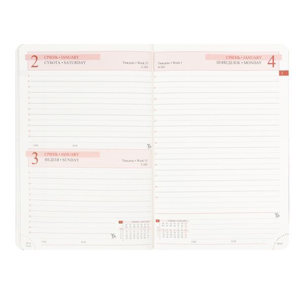 Щоденник діловий Leo Planner Dotts А5 датований твердий чорний 368 сторінок 252777 252777 фото