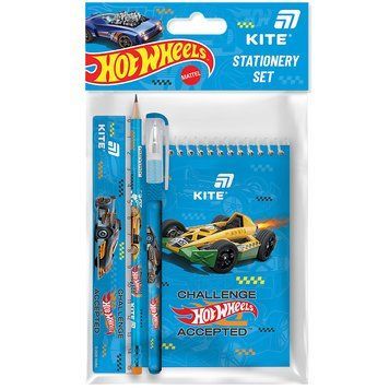 Набір канцтоварів Kite Hot Wheels HW26-S03, 4 предмети HW26-S03 фото