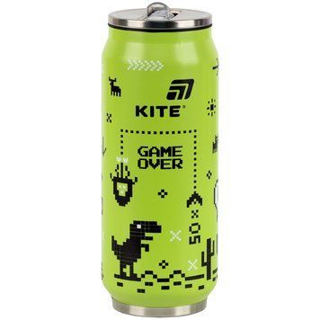 Термокружка з трубочкою Kite Game over K25-1264-1, 500мл K25-1264-1 фото