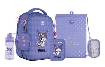 Шкільний набір Kite Education Kuromi (рюкзак, пенал, сумка, ланчбокс, пляшка) SET_HK25-555S-2 (5) SET_HK25-555S-2 (5) фото
