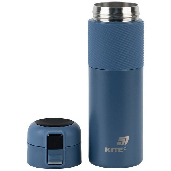 Термос з термодатчиком Kite 450 мл, K25-1227-2 синій K25-1227-2 фото