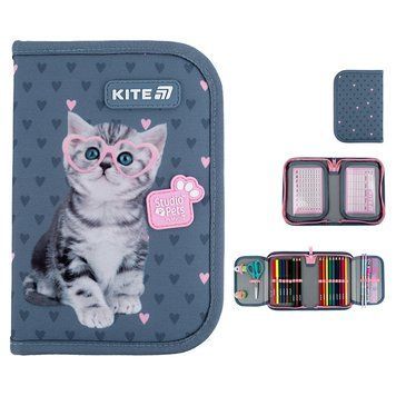 Пенал з наповненням Kite Studio Pets SP25-622H-1, 1 відділення, 2 відвороти SP25-622H-1 фото
