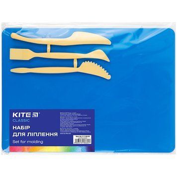 Дошка для ліплення пластиліну Kite Classic 180х250 мм (3 стеки), синя K-1140-02 K-1140-02 фото