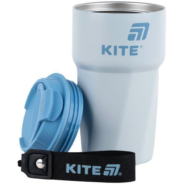 Термокружка Kite K25-1220-2, 450 мл, сіро-блакитна K25-1220-2 фото