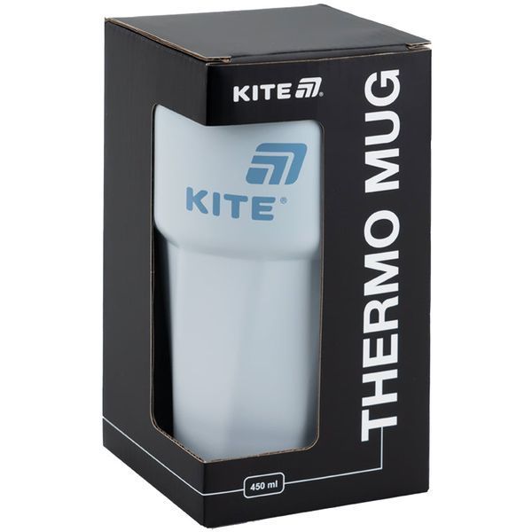 Термокружка Kite K25-1220-2, 450 мл, сіро-блакитна K25-1220-2 фото