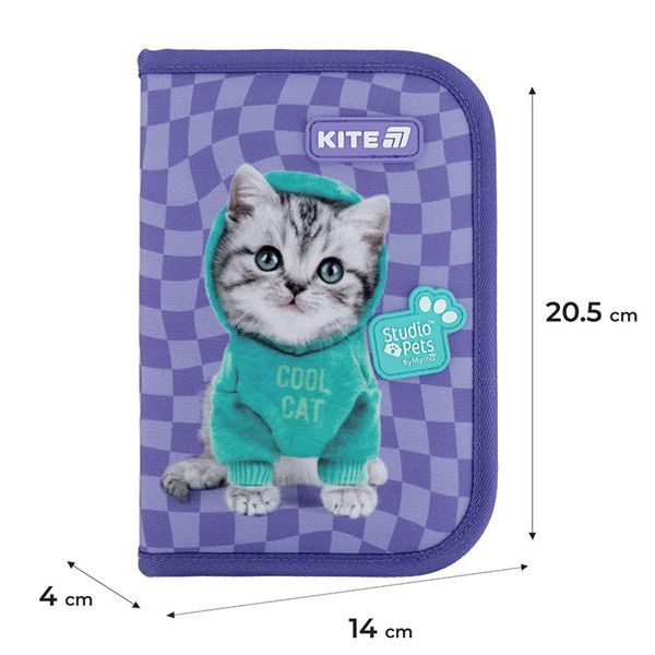 Пенал з наповненням Kite Studio Pets SP25-622H-2, 1 відділення, 2 відвороти SP25-622H-2 фото