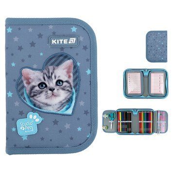 Пенал з наповненням Kite Studio Pets SP25-622H-3, 1 відділення, 2 відвороти SP25-622H-3 фото