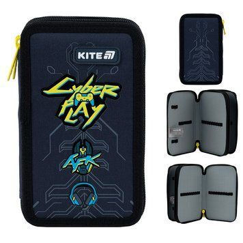 Пенал без наповнення Kite Cyber K25-623-4, 2 відділення K25-623-4 фото