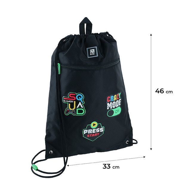 Сумка для взуття з кишенею Kite Education SQUAD K24-601M-22 K24-601M-22 фото