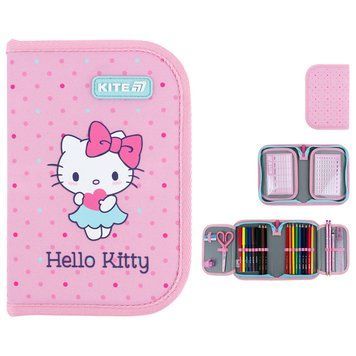 Пенал з наповненням Kite Hello Kitty HK26-622H, 1 відділення, 2 відвороти HK26-622H фото
