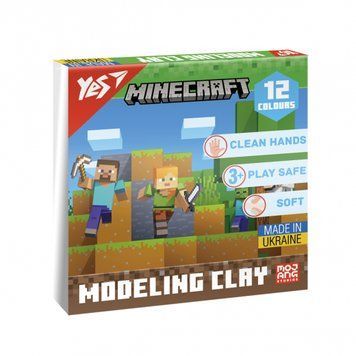 Пластилін Yes Minecraft 12 кольорів 240 г 540668 540668 фото