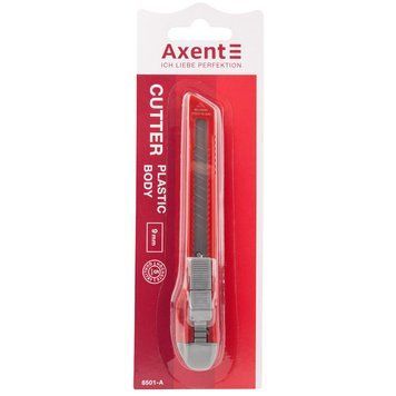 Ніж канцелярський Axent 6501-A, лезо 9 мм, червоний 6501-A фото