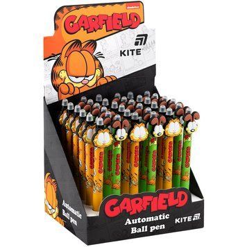 Ручка кулькова Kite автоматична з фігуркою Garfield GF25-393, синя GF25-393 фото