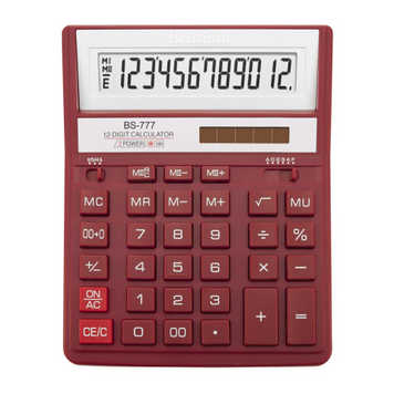 Калькулятор Brilliant BS-777RD 12-розрядний, 2-живлення BS-777RD фото