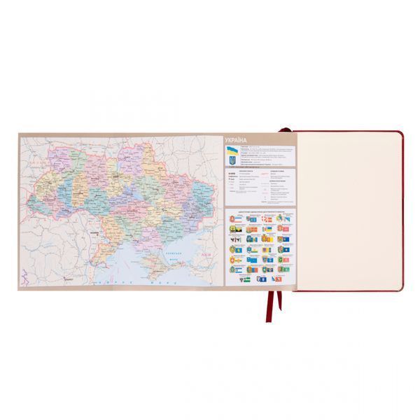 Щоденник діловий Leo Planner Persona A5 датований 2027 твердий бордовий 368 сторінок 252748 252748 фото