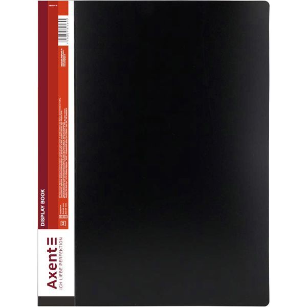 Дисплей-книга Axent 1200-01-A, А4, 100 файлiв, чорна 1200-01-A фото