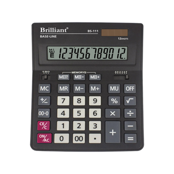Калькулятор Brilliant BS-111 12-розрядний, 2-живлення BS-111 фото