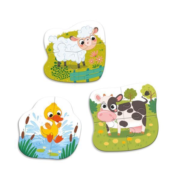 Пазл DoDo 3 в 1 - Сільські тварини 300393 300393 фото