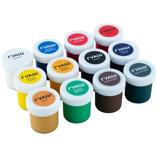 Гуаш Kite Classic K-063, 12 кольорів K-063 фото