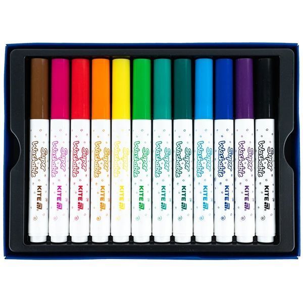 Фломастери Kite Creative Superwashable Jumbo 12 кольорів K-1155 K-1155 фото
