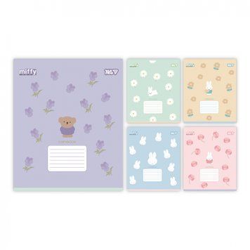 Зошит шкільний Yes Miffy Flowers А5 12 аркушів лінія 768709 768709 фото